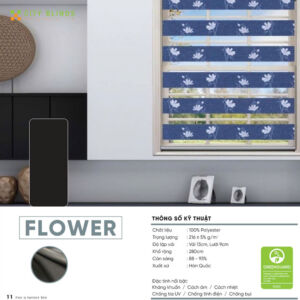 Rèm cầu vồng hãng City Blinds - Mã Flower
