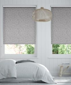 Rèm ngăn phòng dạng cuốn vải vân lá hãng Vạn Thái