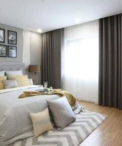 Rèm vải 2 lớp cản nắng tốt cho phòng ngủ chung cư