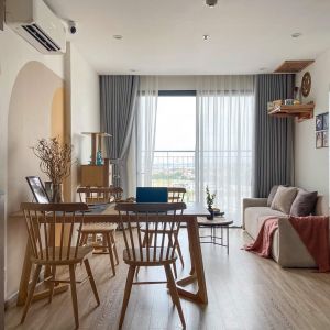 Rèm vải 2 lớp đẹp cho phòng khách chung cư