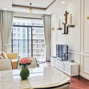 Rèm vải 1 lớp giá rẻ cho phòng khách chung cư