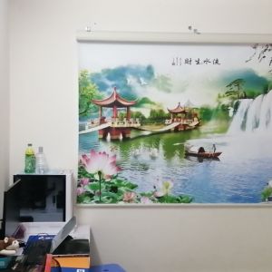 Rèm cuốn in tranh phong cảnh đẹp cho cửa sổ chung cư