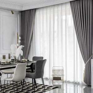 Rèm Vải Ghi Đậm Cản Nắng 100% mã WRV23