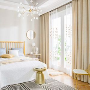 Rèm Vải Màu Vàng Kem Cản Nắng 100% mã WRV32