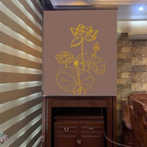 Rèm in họa tiết hoa sen