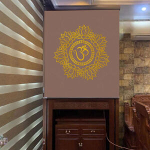 Rèm che bàn thờ đẹp in họa tiết hoa sen -RBT3003