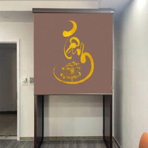 Rèm che bàn thờ đẹp in họa tiết hoa sen -RBT3034