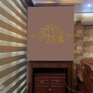 Rèm che bàn thờ đẹp in họa tiết hoa sen -RBT3037