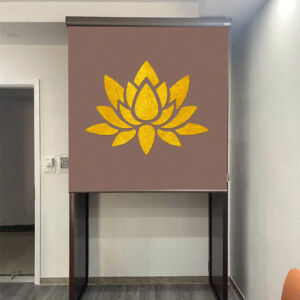 Rèm che bàn thờ đẹp in họa tiết hoa sen -RBT3044