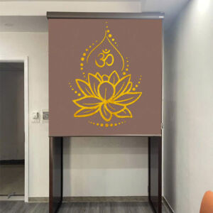 Rèm bàn thờ đẹp in họa tiết hoa sen -RBT3053