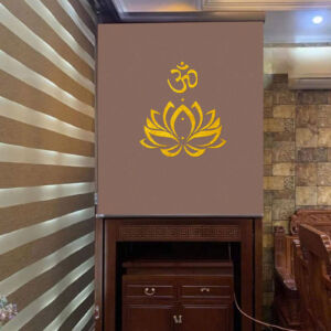 Rèm che bàn thờ đẹp in họa tiết hoa sen -RBT2902