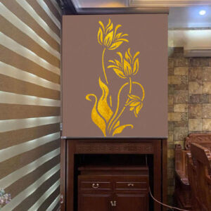 Rèm che bàn thờ đẹp in họa tiết hoa sen -RBT2911