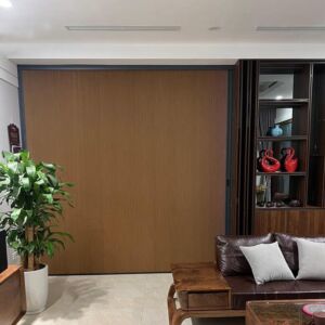 Vách ngăn phòng khách đẹp bằng vải tổ ong mã TM21