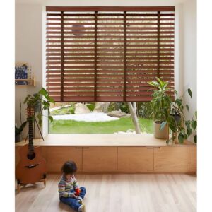 Rèm nhựa giả gỗ hãng Sankaku bản 5cm hệ 2 dây mã SKK312