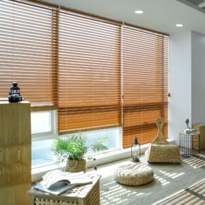 Rèm gỗ tùng trắng bản 5cm hệ 1 dây mã SKK313