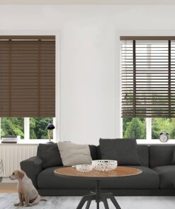 Rèm nhựa giả gỗ hãng Sankaku bản 5cm hệ 2 dây mã SKK314