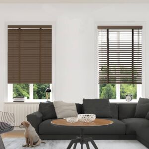 Rèm nhựa giả gỗ hãng Sankaku bản 5cm hệ 2 dây mã SKK314