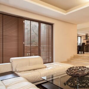 Rèm nhựa giả gỗ hãng Sankaku bản 5cm hệ 2 dây mã SKK315