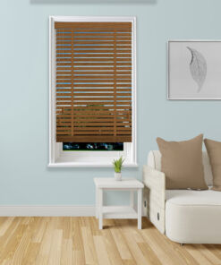 Rèm nhựa giả gỗ hãng Sankaku bản 5cm hệ 2 dây mã SKK502