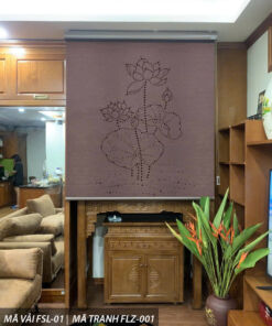 Rèm khắc laze họa tiết hoa sen