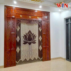 Mành treo phòng thờ bằng hạt gỗ giá rẻ