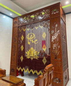 Rèm hạt gỗ đẹp hợp phong thủy RHG14