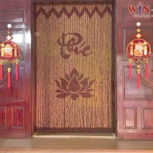 Rèm hạt gỗ pơ mu đẹp hợp phong thủy RHG04