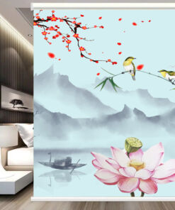 Rèm cuốn in tranh cản nắng 100% Mã HSE0601