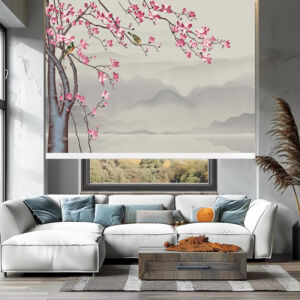 Rèm cuốn in tranh cản nắng 100% Mã HSE0604