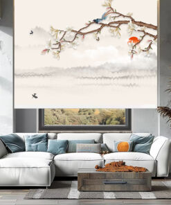 Rèm cuốn in tranh cản nắng 100% Mã HSE0607