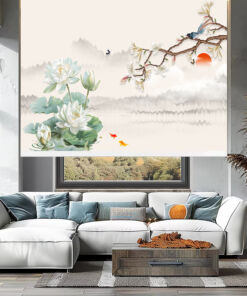 Rèm cuốn in tranh cản nắng 100% Mã HSE0608