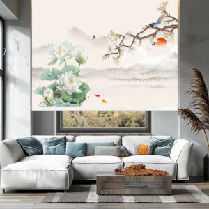 Rèm cuốn in tranh cản nắng 100% Mã HSE0608