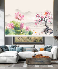 Rèm cuốn in tranh cản nắng 100% Mã HSE0609