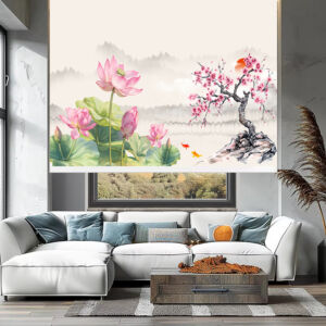 Rèm cuốn in tranh cản nắng 100% Mã HSE0609