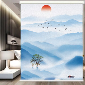 Rèm cuốn in tranh cản nắng 100% Mã HSE0610