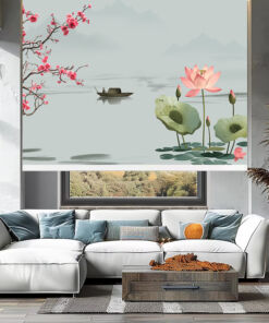 Rèm cuốn in tranh cản nắng 100% Mã HSE0618