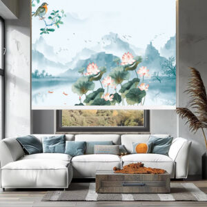 Rèm cuốn in tranh cản nắng 100% Mã HSE0622