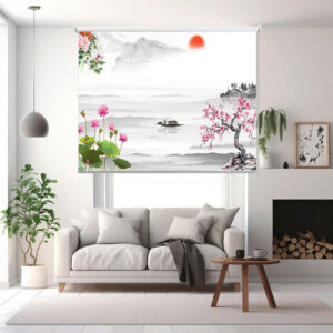 Rèm cuốn in tranh cản nắng 100% Mã HSE0715