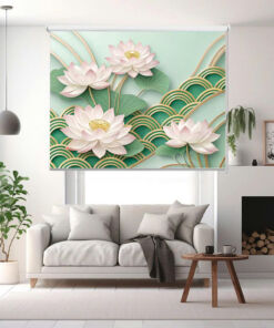 Rèm cuốn in tranh cản nắng 100% Mã HSE0732