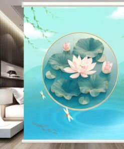 Rèm cuốn in tranh cản nắng 100% Mã HSE0738