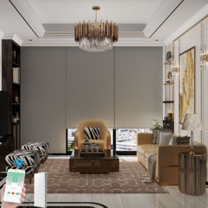 Rèm vải cuốn tự động mã Mã Bavaro | Động cơ rèm MA35Q6028