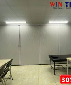 Vách ngăn phòng giá rẻ bằng vải rèm tổ ong ngăn giữ lạnh điều hòa 100% mã FSV87