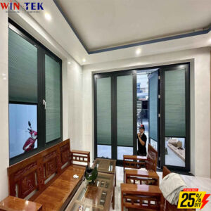 Rèm tổ ong gắn kính chống nắng 100% - Mã FSV09