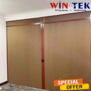 Vách ngăn phòng thờ bằng vải tổ ong cực đẹp mã FSV34