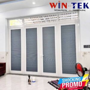 Vách ngăn phòng giá rẻ bằng vải rèm tổ ong ngăn giữ lạnh điều hòa 100% mã FSV11