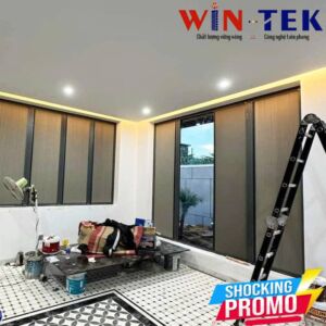 Vách ngăn phòng thờ với phòng khách đẹp mã FSV32