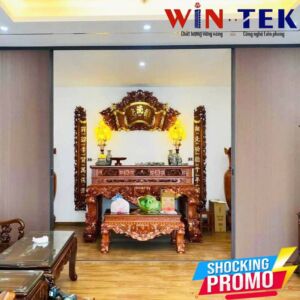 Vách ngăn phòng thờ bằng vải tổ ong cực đẹp mã FSV62