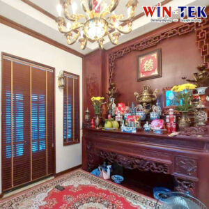 Rèm gỗ che bàn thờ đẹp RGBT07