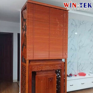 Rèm gỗ che bàn thờ đẹp RGBT09
