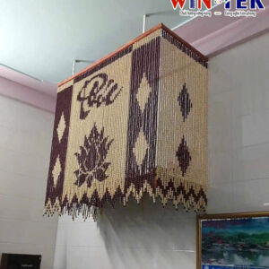 Rèm hạt gỗ đẹp hợp phong thủy RHG10